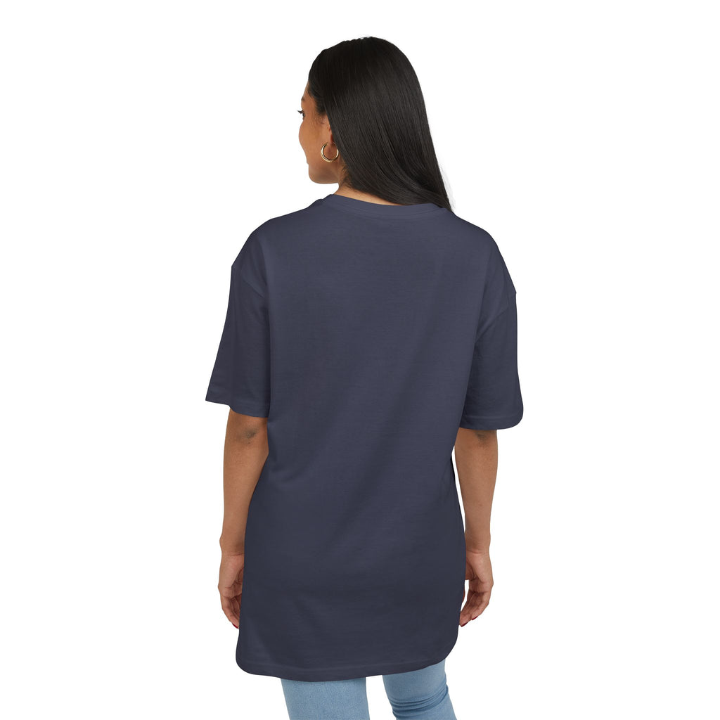 Oversized Tee with “Enter text” Center Print — Minimal Graphic Shirt