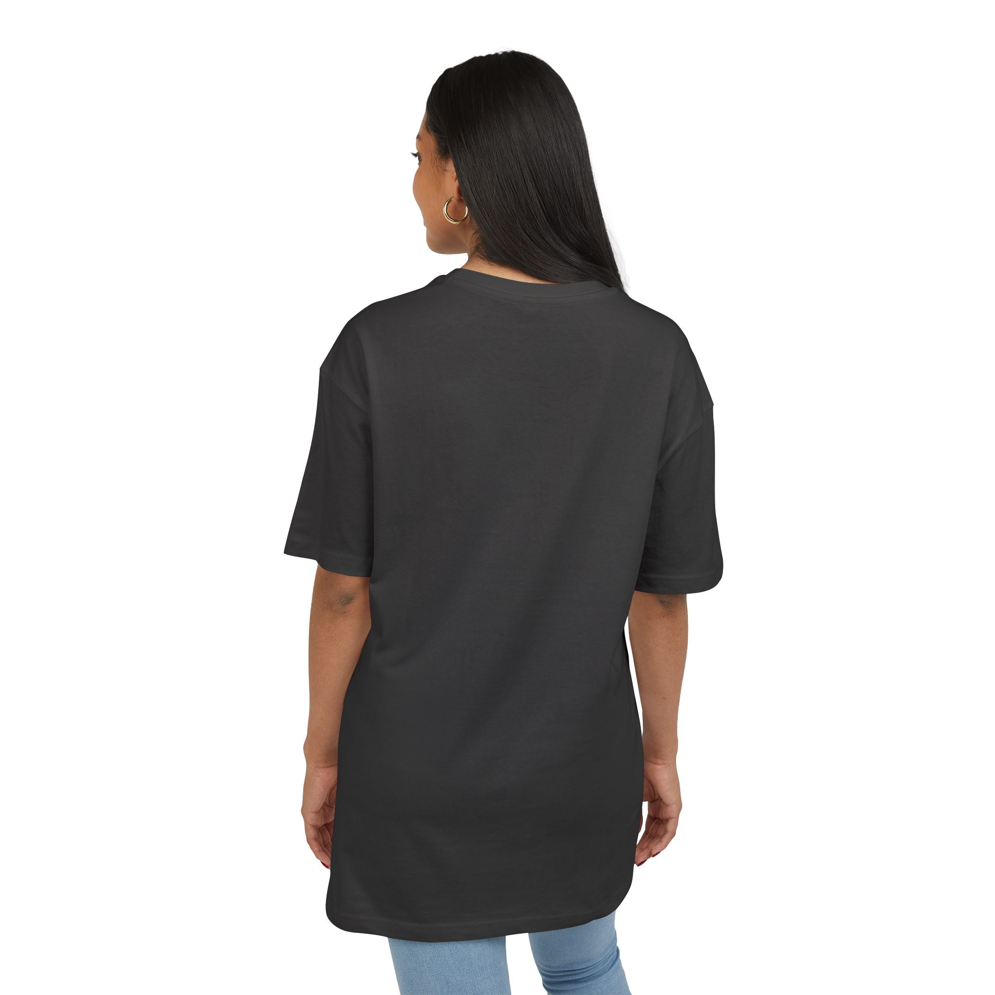 Oversized Tee with “Enter text” Center Print — Minimal Graphic Shirt