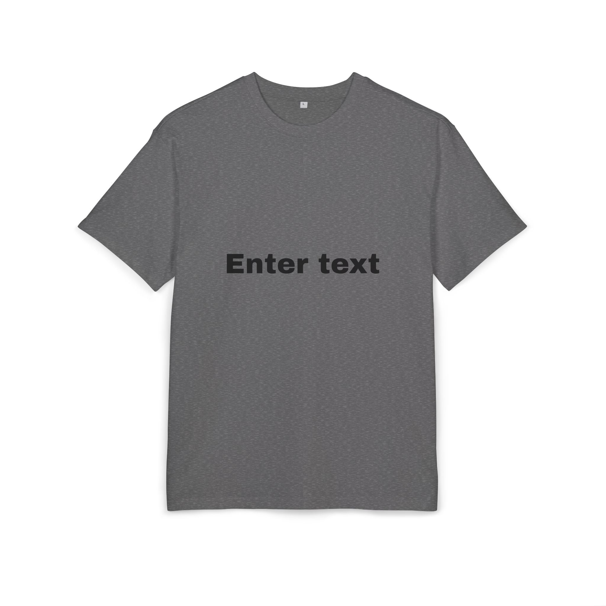 Oversized Tee with “Enter text” Center Print — Minimal Graphic Shirt