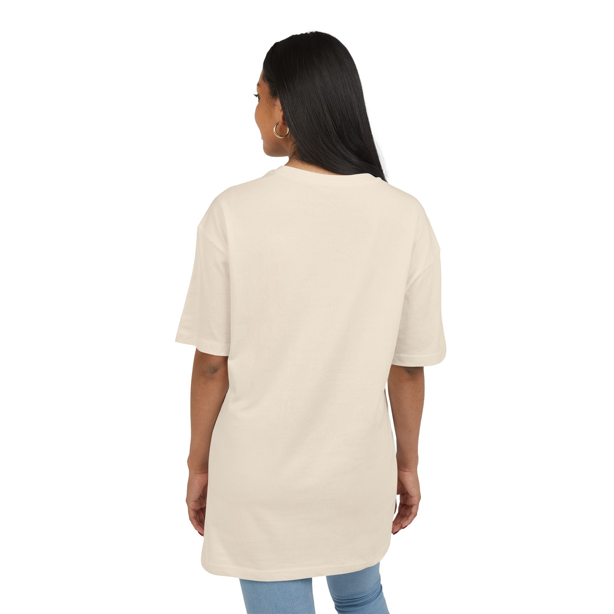 Oversized Tee with “Enter text” Center Print — Minimal Graphic Shirt