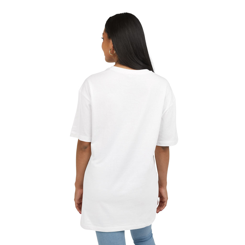 Oversized Tee with “Enter text” Center Print — Minimal Graphic Shirt